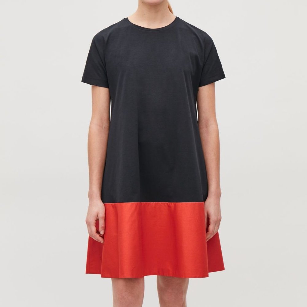 COS Contrast-Panelled Jersey Dress - Picture 3 of 12